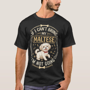Camiseta Maltês Não Indo Cachorro Gravata Vermelha Quadro d