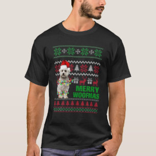 Camiseta Maltês Para Felizes Woofmas Feias De Natal