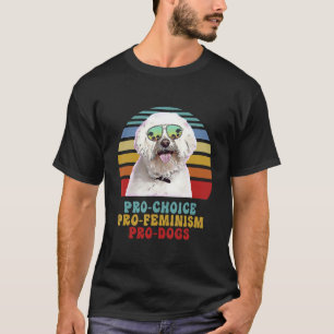 Camiseta Maltês Pro Choice Pro Feminismo Pro Cães