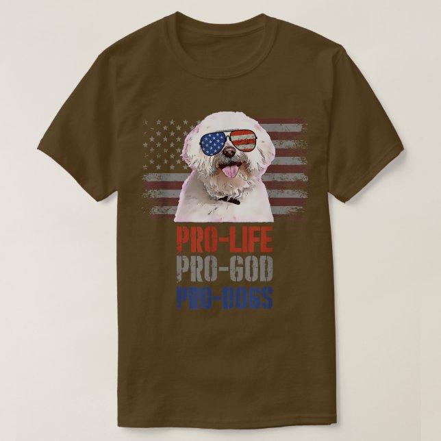 Camiseta Maltês Pro Life Pro God Pro Cães T Shirt (Frente do Design)