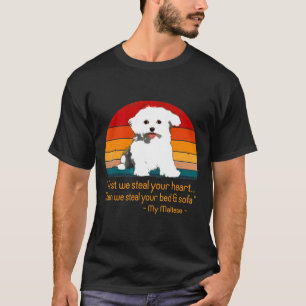 Camiseta Maltês Puppy Cão Excelente Ideia Cachorro Mãe