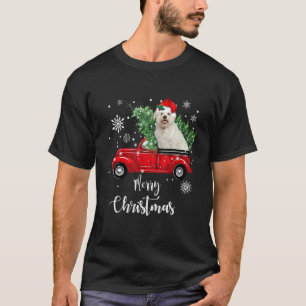 Camiseta Maltês Ride Red Truck Natal Pajama 1