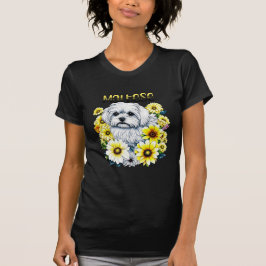 Camiseta Maltês Watercolor Ai Art para Proprietários de Cac