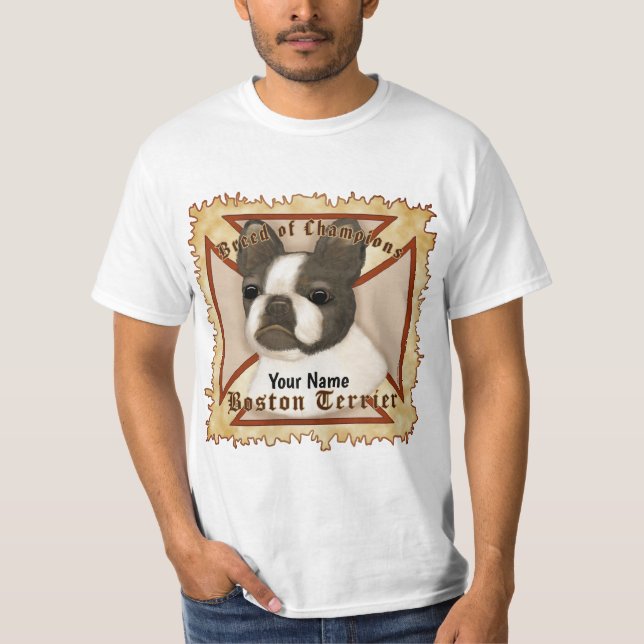 Camiseta Maltese Cross Boston Terrier (Frente)