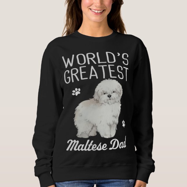 Camiseta Maltese Dad Dog  Greatest Maltese Dad (Frente)