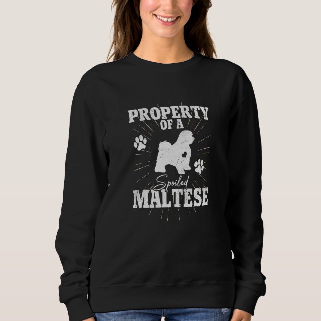 Camiseta Maltese Dog for Mom Dad Property Dog (Frente)