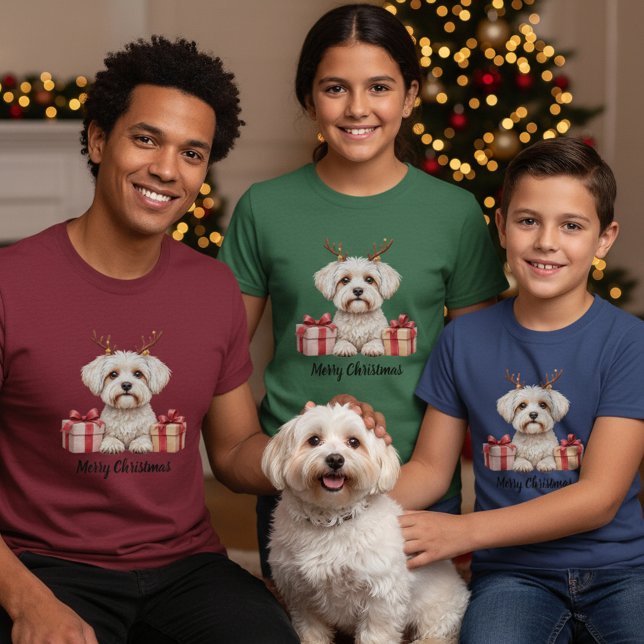 Camiseta Maltese Reindeer (Criador carregado)