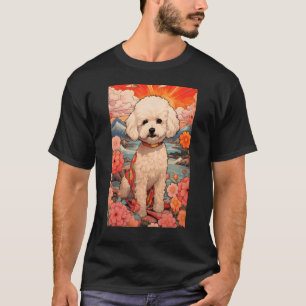 Camiseta Maltipoo Cachorro estético japonês Ukiyo e 2