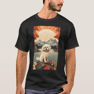 Camiseta Maltipoo Cachorro estético japonês Ukiyo e 6