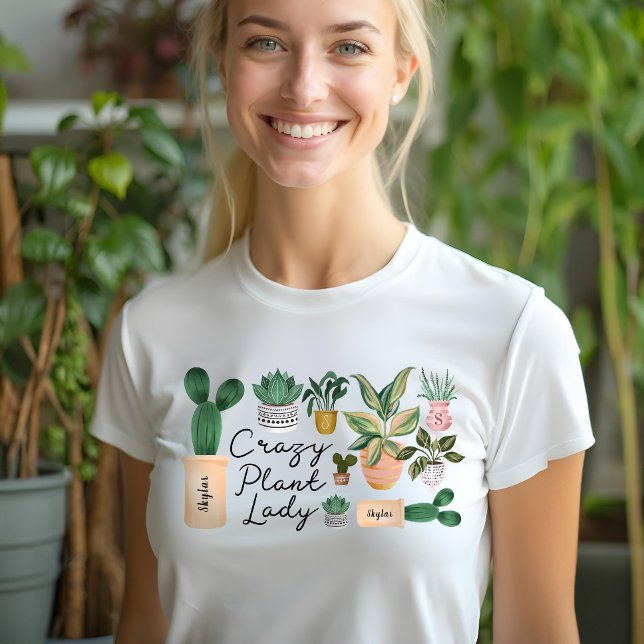 Camiseta Maluca de Plantas | Quic Watercolor Plantas Potáve (Criador carregado)