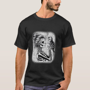 Camiseta Maluco Skeleton Gatinho Gelado Cute Hallowee