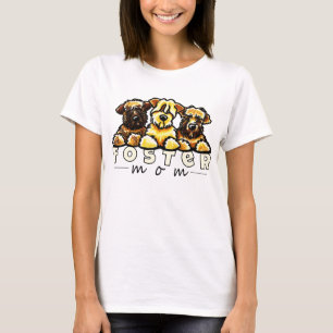 Camiseta Mamã adoptiva do cão