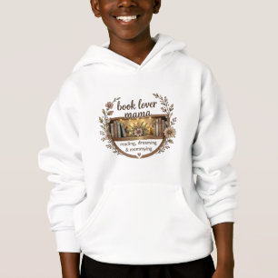 Camiseta Mama Amante de Café Estético Emblema Floral de Pra