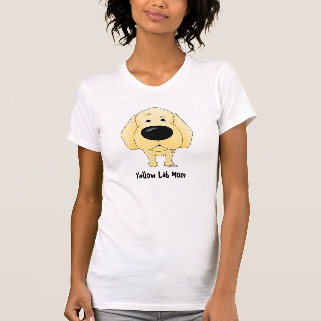 Camiseta Mamã amarela de Labrador (Frente)