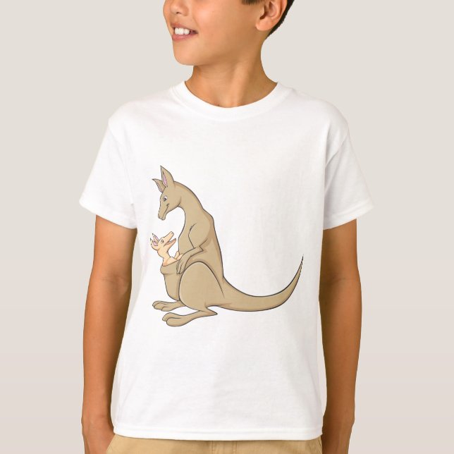 Camiseta Mama australiano Canguru e bebê Joey (Frente)