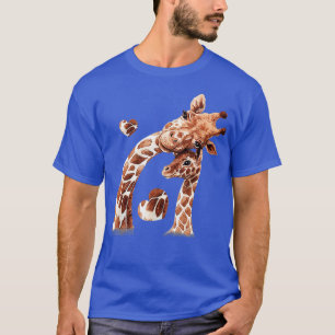 Camiseta Mama Baby Giraffe Wildlife Safari Amante de os ani