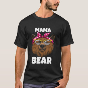 Camiseta Mama Bear Animal Mulheres Natureza Engraçada Banda