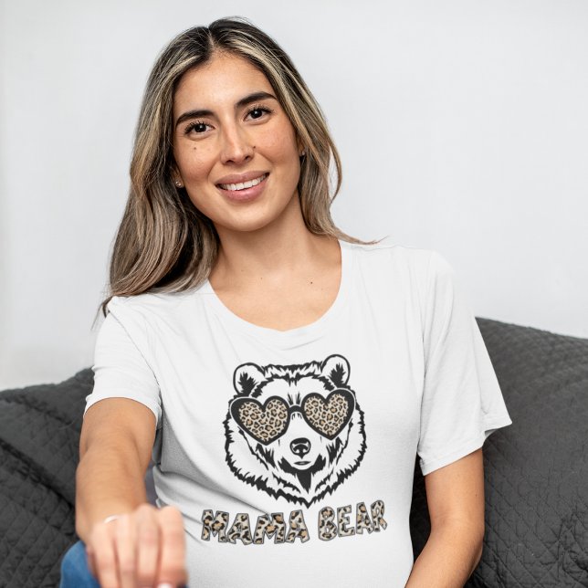 Camiseta Mama Bear Animal Print (Criador carregado)