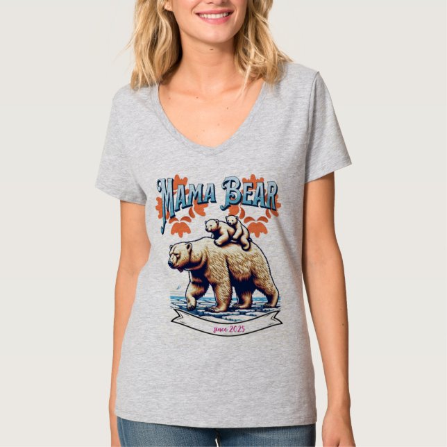 Camiseta Mama Bear | Bela proteção da mãe, present (Frente)