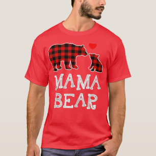 Camiseta Mama Bear Buffalo Plaid Christmas Family Pajama  -