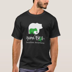 Camiseta Mama Bear - Consciência do Nanismo Verde da Fita