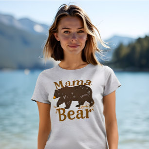 Camiseta Mama Bear - Dia de as mães de Estilo Retroativo