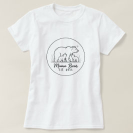 Camiseta Mama Bear EST 2025 Circle Logo Line Art