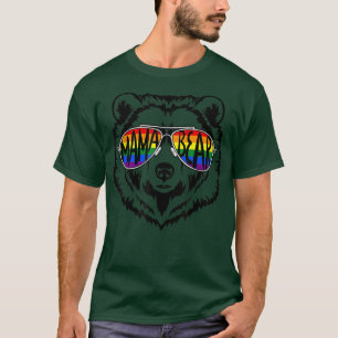 Camiseta Mama Bear LGBT Orgulho gay Rainbow Flag LGBTQ Mãe