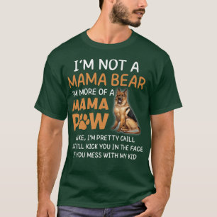 Camiseta Mama Bear Mama Paw Alemão Shepard Premium1284