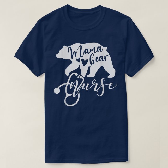 Camiseta Mama Bear Nurse Mom Mother Mommy Nurses 1289  (Frente do Design)