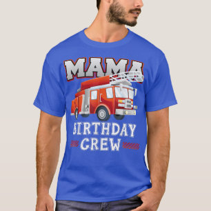 Camiseta Mama Birthday Crew Fire Truck Família M