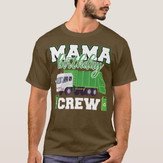 Camiseta Mama Birthday Crew Garbage Truck Family Matching B