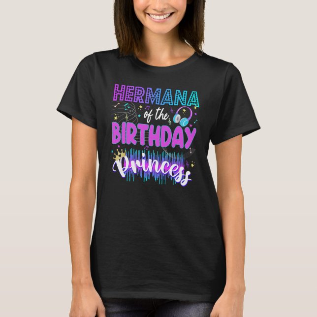 Camiseta Mama Birthday Rockstar Theme Music Party Karaoke G (Frente)