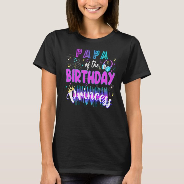 Camiseta Mama Birthday Rockstar Theme Music Party Karaoke G (Frente)