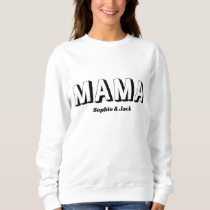 Camiseta Mama bonita com nomes para crianças