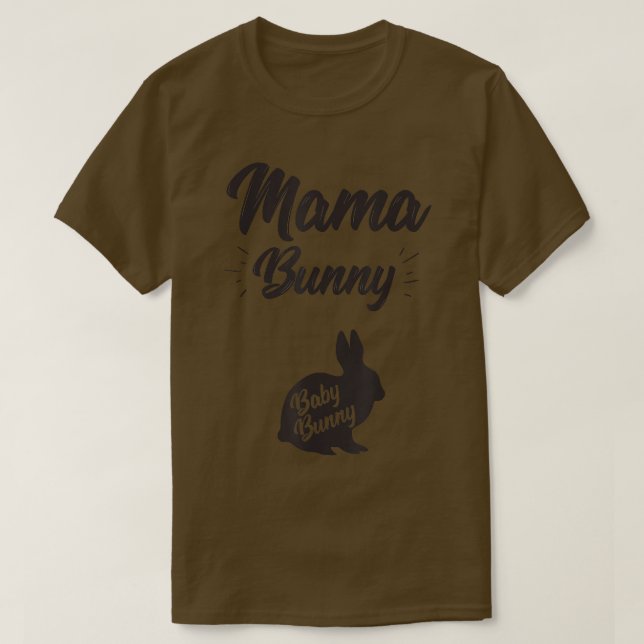 Camiseta Mama Bunny Outfits Para Mulheres Anúncio De Gravid (Frente do Design)