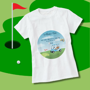 Camiseta Mama Buraco Em Um primeiro aniversario De Golfe