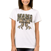 Mama Camo Laço Família Combinando Camuflagem Mãe
