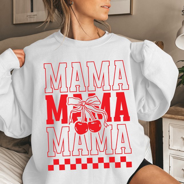 Camiseta Mama Cereja Coquete Dia das Mães (Criador carregado)