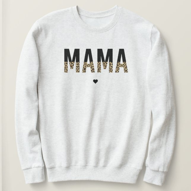 Camiseta Mama Cheetah impressão tipografia presentes para m (Frente do Design)