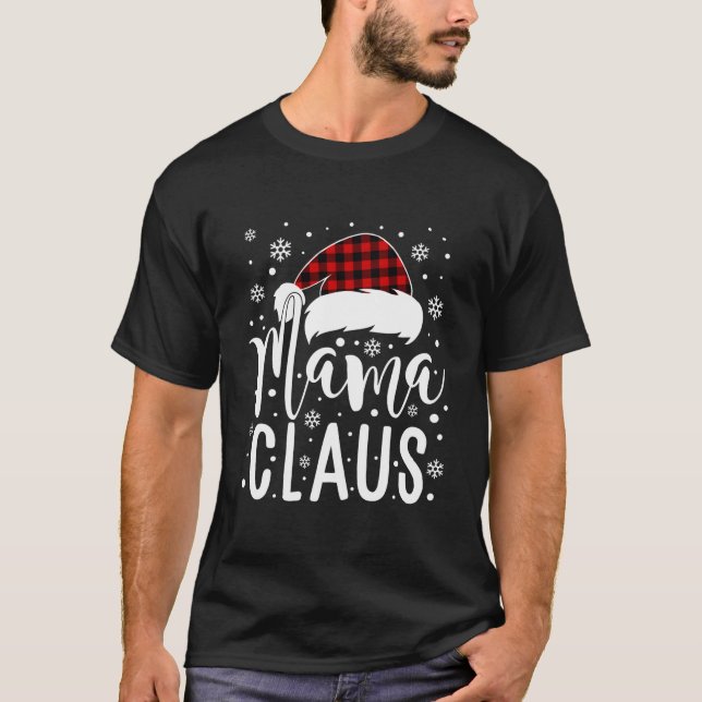 Camiseta Mama Claus Com Santa Mãe Mamãe Mamãe (Frente)