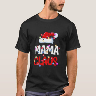 Camiseta Mama Claus Família de Natal Correspondente a Prese
