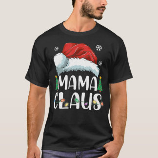 Camiseta Mama Claus Santa Christmas Matching Family Pajama