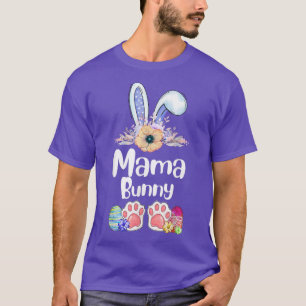 Camiseta Mama Coelho Páscoa Coelho Dia Mãe Dia de as mães M