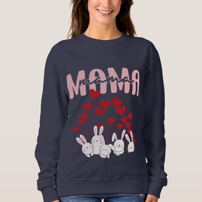 Camiseta Mama Cony Heart - Dia das Mães Bonitas (Frente)