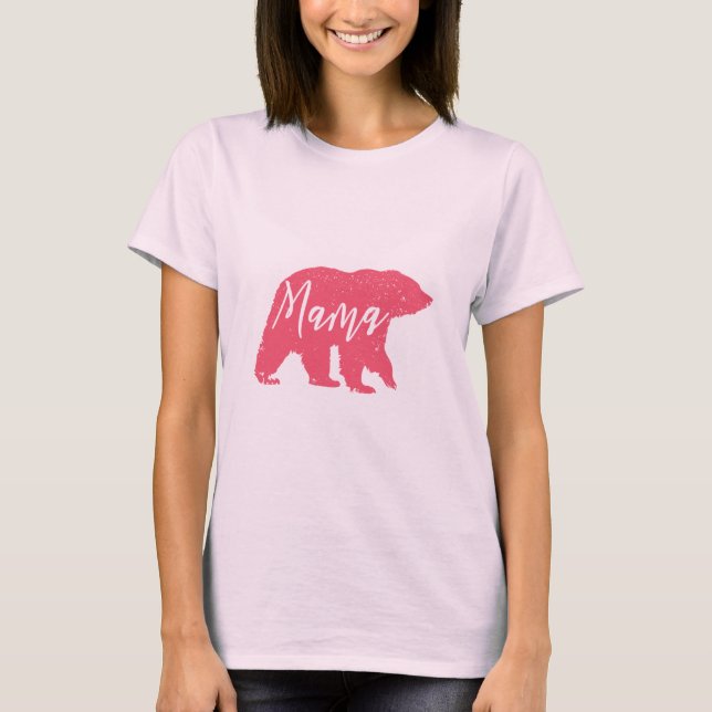 Camiseta Mama cor-de-rosa Carregamento (Frente)