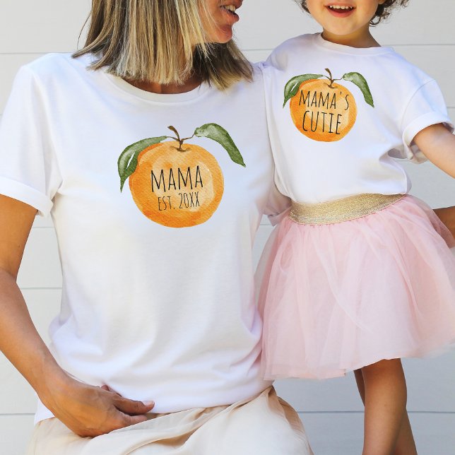 Camiseta Mama Cutie Cute Mandarin Orange Mãe Matando (Criador carregado)