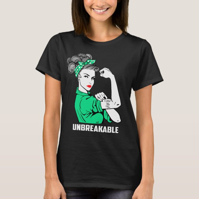 Camiseta Mamã da paralisia cerebral inquebrável (Frente)