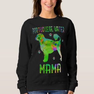 Camiseta Mama de Água Portuguesa Cachorro Colorido Mãe