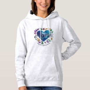 Camiseta Mama de Coração Macio e Forte Aquarela Coração Flo